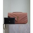 Borse Replica YSL Saint Laurent Loulou Media Matelasse Rosa