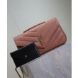 Borse Replica YSL Saint Laurent Loulou Media Matelasse Rosa
