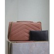 Borse Replica YSL Saint Laurent Loulou Media Matelasse Rosa