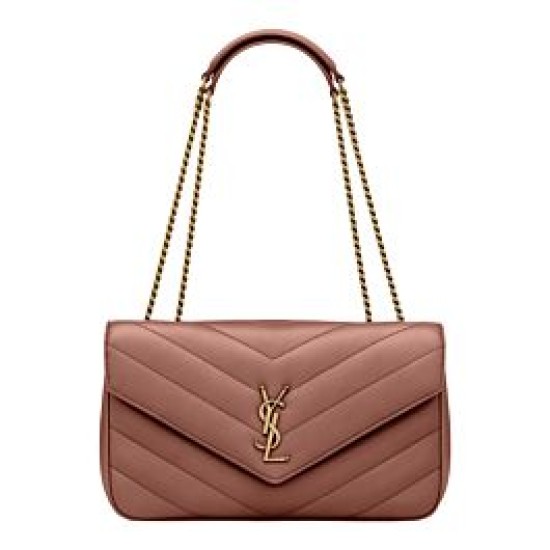 Borse Replica YSL Saint Laurent Loulou Media Matelasse Rosa