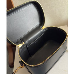 Celine Borse Replica da toeletta Pelle di vitello naturale nera