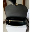 Celine Borse Replica Nino media Pelle di vitello morbida nera