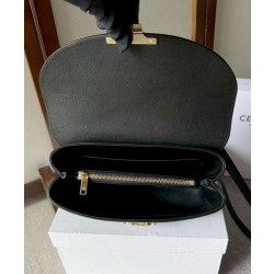 Celine Borse Replica Nino media Pelle di vitello morbida nera
