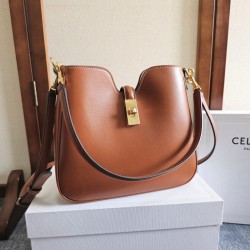 Riproduzione Fedele Borsa morbida Celine Camille 16 piccola/media Marrone imitazioni
