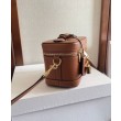 Celine Vanity Bag Pelle di vitello naturale Caffè
