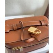 Celine Vanity Bag Pelle di vitello naturale Caffè