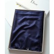 Christian Dior Cannage Scialle 140cm Blu Navy