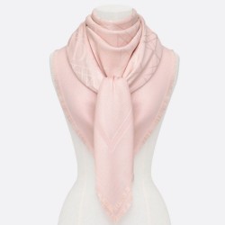 Christian Dior Cannage Scialle 140cm Rosa Chiaro