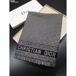 Christian Dior Stola Sciarpe di Lana Nero/Bianco