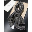Christian Dior Stola Sciarpe di Lana Nero/Bianco