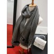 Christian Dior Stola Sciarpe di Lana Nero/Bianco