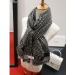 Christian Dior Stola Sciarpe di Lana Nero/Bianco