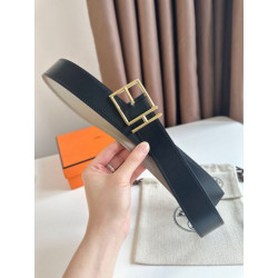 Qualità da grande replica Cintura Hermes Romain 35MM Grigio/Nero Clemence