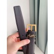 Cintura YSL Saint Laurent Cassandre Square Buckle 20MM Nero