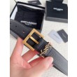 Cintura YSL Saint Laurent Cassandre Square Buckle 20MM Nero