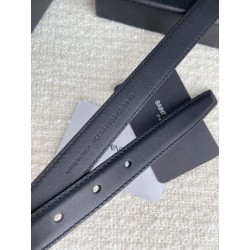 Cintura YSL Saint Laurent Cassandre Square Buckle 20MM Tutto Nero