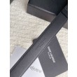 Cintura YSL Saint Laurent Cassandre Square Buckle 20MM Tutto Nero