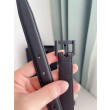 Cintura YSL Saint Laurent Cassandre Square Buckle 20MM Tutto Nero