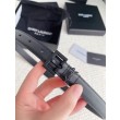 Cintura YSL Saint Laurent Cassandre Square Buckle 20MM Tutto Nero