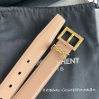 Alta gamma replica Cintura YSL Saint Laurent Cassandre Square Buckle 30MM Beige