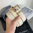 Qualità superiore replica Cintura YSL Saint Laurent Cassandre Square Buckle 30MM Bianco