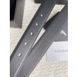 Qualità superiore replica Cintura YSL Saint Laurent Cassandre Square Buckle 30MM Noir