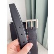 Qualità superiore replica Cintura YSL Saint Laurent Cassandre Square Buckle 30MM Noir