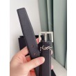 Qualità superiore replica Cintura YSL Saint Laurent Cassandre Square Buckle 30MM Noir