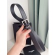 Qualità superiore replica Cintura YSL Saint Laurent Cassandre Square Buckle 30MM Noir