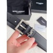 Qualità superiore replica Cintura YSL Saint Laurent Cassandre Square Buckle 30MM Noir