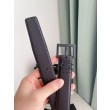 Qualità superiore replica Cintura YSL Saint Laurent Cassandre Square Buckle 30MM Tutto Nero