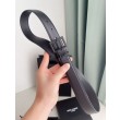 Qualità superiore replica Cintura YSL Saint Laurent Cassandre Square Buckle 30MM Tutto Nero