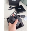 Qualità superiore replica Cintura YSL Saint Laurent Cassandre Square Buckle 30MM Tutto Nero