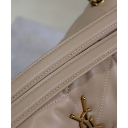 Dettagli perfetti Borsa piccola YSL Saint Laurent Puffer in nappa albicocca
