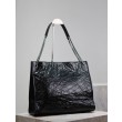 Dettagli perfetti Borse Firmate Replica shopping grande vintage stropicciata YSL Saint Laurent Niki Nero