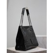 Dettagli perfetti Borse Firmate Replica shopping grande vintage stropicciata YSL Saint Laurent Niki Nero
