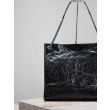 Dettagli perfetti Borse Firmate Replica shopping grande vintage stropicciata YSL Saint Laurent Niki Nero