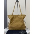 Dettagli perfetti Borse Replica shopping YSL Saint Laurent Jamie 4.3 Pochon grande foglia oro camoscio marrone