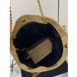Dettagli perfetti Borse Replica shopping YSL Saint Laurent Jamie 4.3 Pochon grande foglia oro camoscio marrone