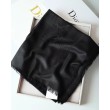 Dettagli perfetti Christian Dior Cannage Scialle 140cm Nero