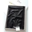 Dettagli perfetti Christian Dior Cannage Scialle 140cm Nero