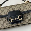 Dettagli perfetti Gucci 815206 Horsebit 1955 Replica Perfetta piccola morbida con manico superiore Nero Dettagli perfetti Gucci 815206 Horsebit 1955 Replica Perfetta piccola morbida con manico superiore Nero