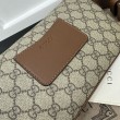 Dettagli perfetti Gucci GG Emblem Marsupio medio 821162 Marrone