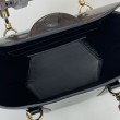 Dettagli perfetti Gucci Mini bamboo top handle tote borse 805832 Nero