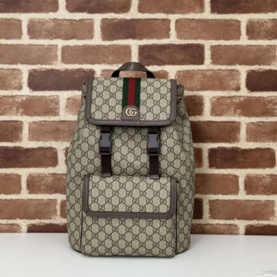 Dettagli perfetti Gucci Zaino piccolo Ophidia uomo 792114 Marrone