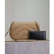 Dettagli perfetti Mini borsa YSL Saint Laurent Loulou Albicocca