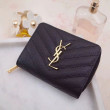 Pari all'originale replica di alta qualità Portafoglio compatto con cerniera YSL Saint Laurent Nero Pari all'originale replica di alta qualità Portafoglio compatto con cerniera YSL Saint Laurent Nero