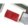 di alta qualit&agrave; Portafoglio grande YSL Saint Laurent Niki Crinkled Vintage Rosso