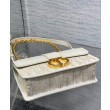 Dior 30 Montaigne East-West Bag Dior Oblique denim con catena Cream