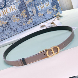 Alta gamma replica Dior 30 Montaigne Reversible 20MM Cintura Grigio/Nero